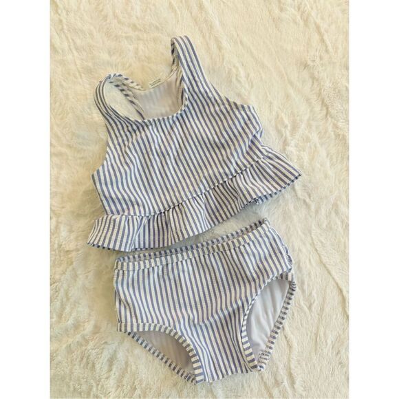 Ruffle Butts Striped bathing suit Size 12-18 Months - Picture 1 of 2